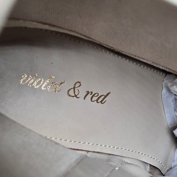 Violet & Red Loaded Knit Cuff Bootie Tan Neutral Comfort Fall Winter 9.5 NWT - Picture 8 of 10